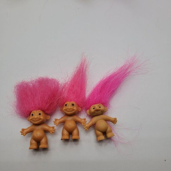 Vintage Troll Lot Of 7 Mini Russ 1" Bunny Rabbit Undressed - Picture 5 of 10